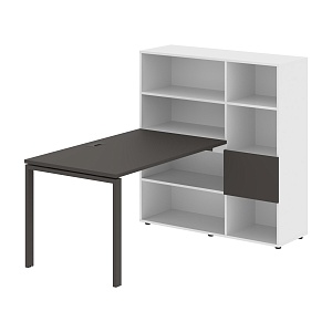 Стол-стеллаж EDIS U EURST 1213, мокко/мокко, 1790х1250х1355 мм