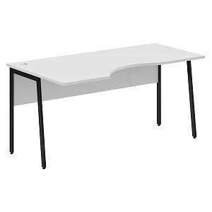 Стол эргономичный IMAGO PLUS СА-1P(L), левый, белый/черный, 1600х900х755 мм