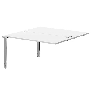 Стол промежуточный XTEN GLOSS 140х140, Белый/Нержавеющая сталь