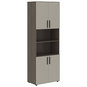 Шкаф-стеллаж широкий VELION VHCS 80.4, аметист/дуб сильвер , 800х450х2253 мм