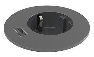Встраиваемая розетка Powerdot Kondator 935-PM61, черный