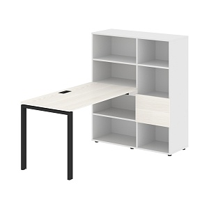 Стол-стеллаж EDIS U EURST 1113, ясень траун/черный, 1790х1120х1355 мм