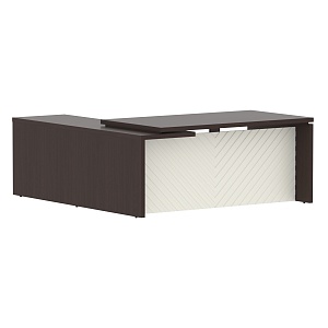 Стол руководителя TORR LUX TLCT 1820(R), венге магия/латте, 1800х2000х750 мм