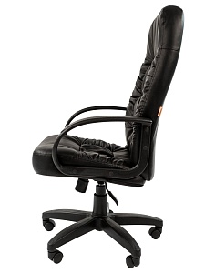 Офисное кресло CHAIRMAN 416 ЭКО, экокожа,  черный глянец