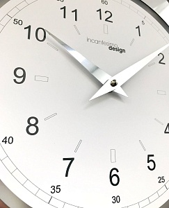 Часы настенные Tempus Pendulum с маятником, диаметр 45/серебристый металлик