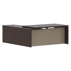 Стол руководителя TORR LUX TLCT 1820(R), венге магия/капучино, 1800х2000х750 мм