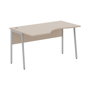 Стол рабочий IMAGO PLUS СА-2P(L), мокачино/алюминий, 1600х900х755 мм