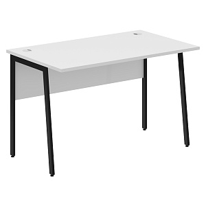 Стол рабочий IMAGO PLUS СП-2P, белый/черный, 1200х720х755 мм