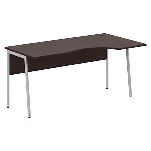 Стол эргономичный IMAGO PLUS СА-1P(R), правый, венге магия/алюминий, 1600х900х755 мм