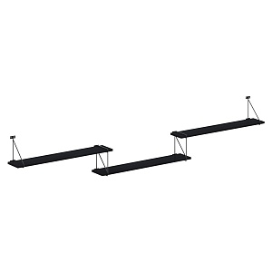 Полка с полкодержателями COFFEE SH3-ROD/BAR, дуб юкон модерн 2380х166х392 COFFEE, 2380х166х392 мм