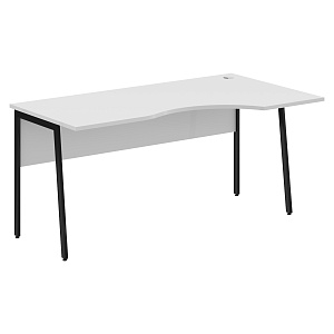 Стол эргономичный IMAGO PLUS СА-1P(R), правый, белый/черный, 1600х900х755 мм