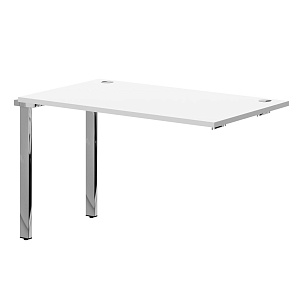 Стол промежуточный XTEN GLOSS 120х70, Белый/Нержавеющая сталь