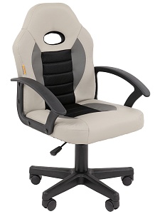 Детское компьютерное кресло CHAIRMAN KIDS 111, экокожа, серый