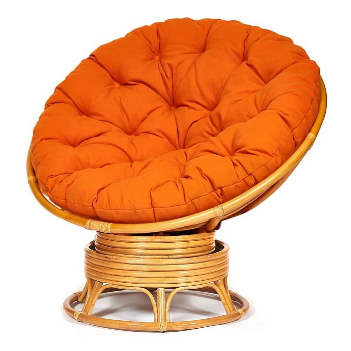 Кресло PAPASAN с подушкой, ткань оранжевый/ honey