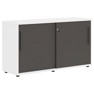 Шкаф низкий EDIS ELC 1343, мокко/мокко/белый, 1346х430х750 мм
