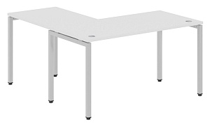 Стол угловой XTEN-S 140x150,  белый/алюминий