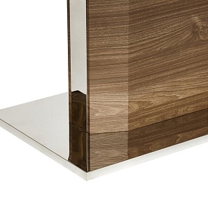 Стол обеденный RADCLIFFE раскладной 120(150)x80, коричневый/стекло