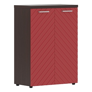 Шкаф средний TORR LUX TLMC 85.1, красный/венге магия z, 856х450х1203 мм