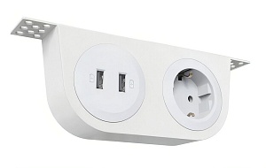 Крепление для установки 2 розеток Powerdot MINI, белый