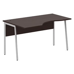 Стол эргономичный IMAGO PLUS СА-2P(L), левый, венге магия/алюминий, 1400х900х755 мм