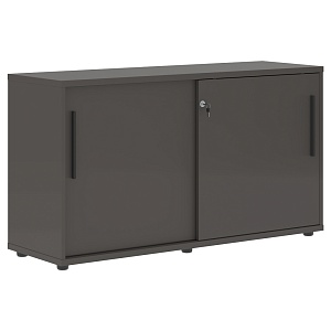Шкаф низкий EDIS ELC 1343, мокко/черный, 1346х430х750 мм