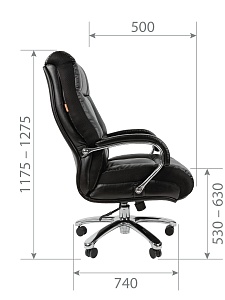 Офисное кресло CHAIRMAN 405, экокожа,  черный
