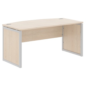 Стол руководителя XTEN-QP XQPET 169, бук тиара/алюминий, 1600х867х750 мм