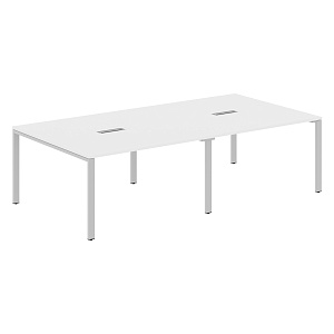 Стол для переговоров XTEN-S60 XS6SCT 2714, белый/алюминий, 2720х1406х750 мм
