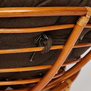 Кресло PAPASAN с подушкой, ткань коричневый/сognac