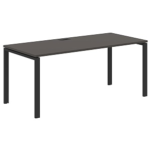 Стол прямой EDIS U EUST 1780, мокко/черный, 1760х800х750 мм