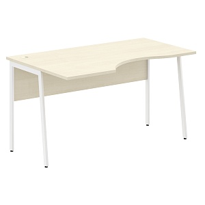Стол эргономичный IMAGO PLUS СА-2P(L), левый, клен/белый, 1400х900х755 мм