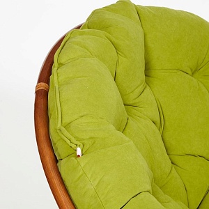 Кресло PAPASAN с подушкой, ткань флок олива/рecan