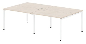 Стол для переговоров X-TEN S 2764х1406х750, бук Тиара/белый