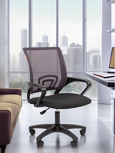 Офисное кресло CHAIRMAN 696 LT N, ткань/сетка, серый