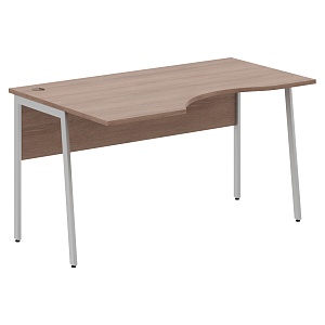 Стол эргономичный IMAGO PLUS СА-2P(L), левый, ясень шимо/алюминий, 1400х900х755 мм