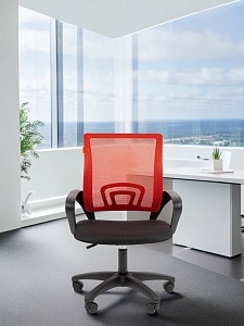 Офисное кресло CHAIRMAN 696 LT N, ткань/сетка, красный