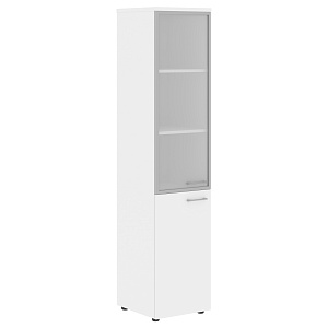 Шкаф комбинированный XTEN XHC 42.7(L), левый, белый, 432х432х1955 мм