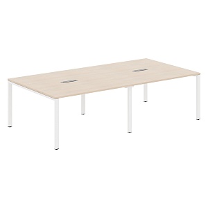 Стол для переговоров XTEN-S60 XS6SCT 2714, бук тиара/белый, 2720х1406х750 мм