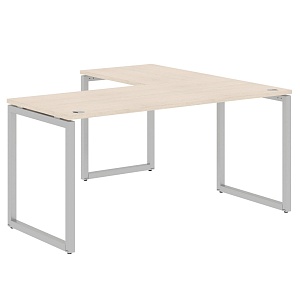 Стол угловой XTEN-Q, 160х150, бук тиара/алюминий
