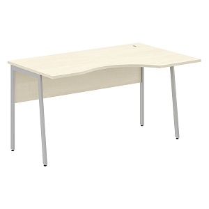 Стол эргономичный IMAGO PLUS СА-2P(R), правый, клен/алюминий, 1400х900х755 мм